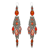 Iberian Paste Drop Earrings-Charlotte Sayers Antique Jewellery