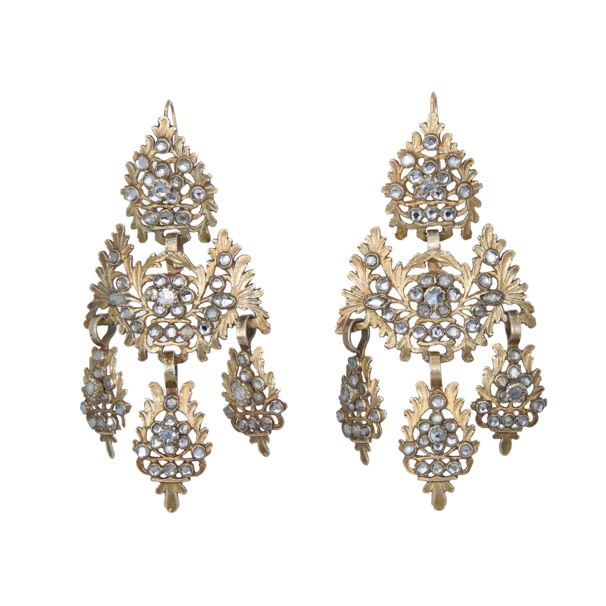 Iberian Rock Crystal Earrings-Charlotte Sayers Antique Jewellery