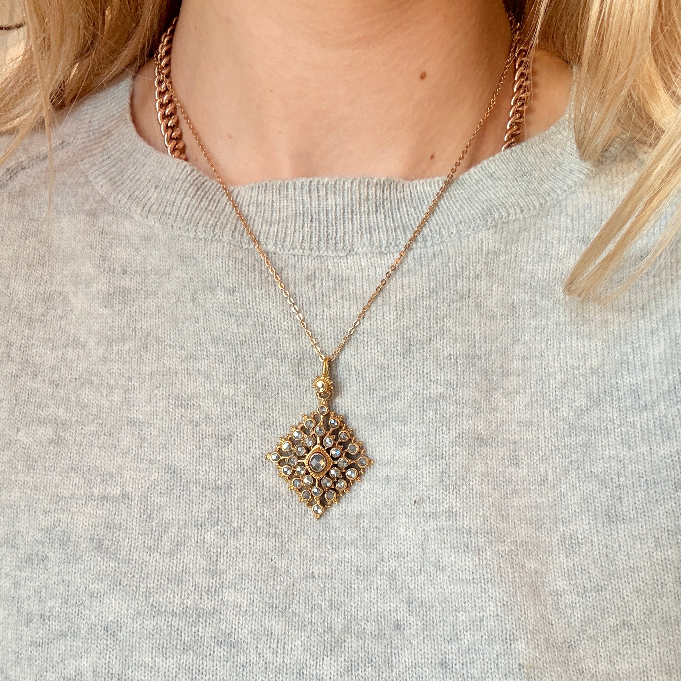 Iberian Rock Crystal Pendant-Charlotte Sayers Antique Jewellery