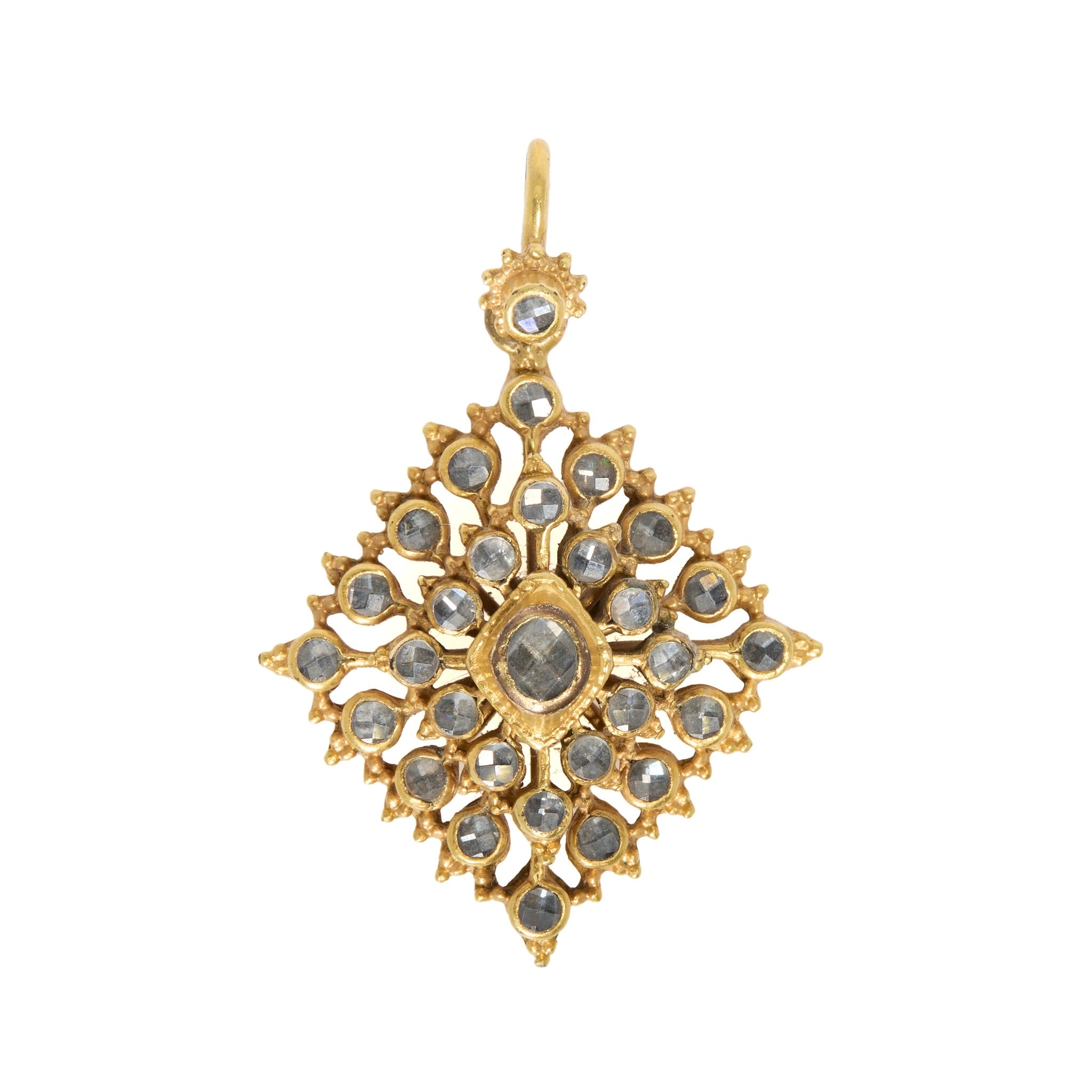 Iberian Rock Crystal Pendant-Charlotte Sayers Antique Jewellery