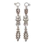 Iberian Silver Paste Earrings-Charlotte Sayers Antique Jewellery