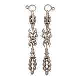 Iberian Silver Paste Earrings-Charlotte Sayers Antique Jewellery