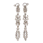 Iberian Silver Paste Earrings-Charlotte Sayers Antique Jewellery