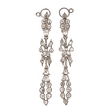 Iberian Silver Paste Earrings-Charlotte Sayers Antique Jewellery