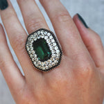 Iberian Tourmaline and Chrysoberyl Ring-Charlotte Sayers Antique Jewellery