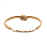 Italian 18ct Gold and Diamond Knot Bracelet-Charlotte Sayers Antique Jewellery