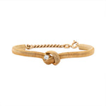 Italian 18ct Gold and Diamond Knot Bracelet-Charlotte Sayers Antique Jewellery