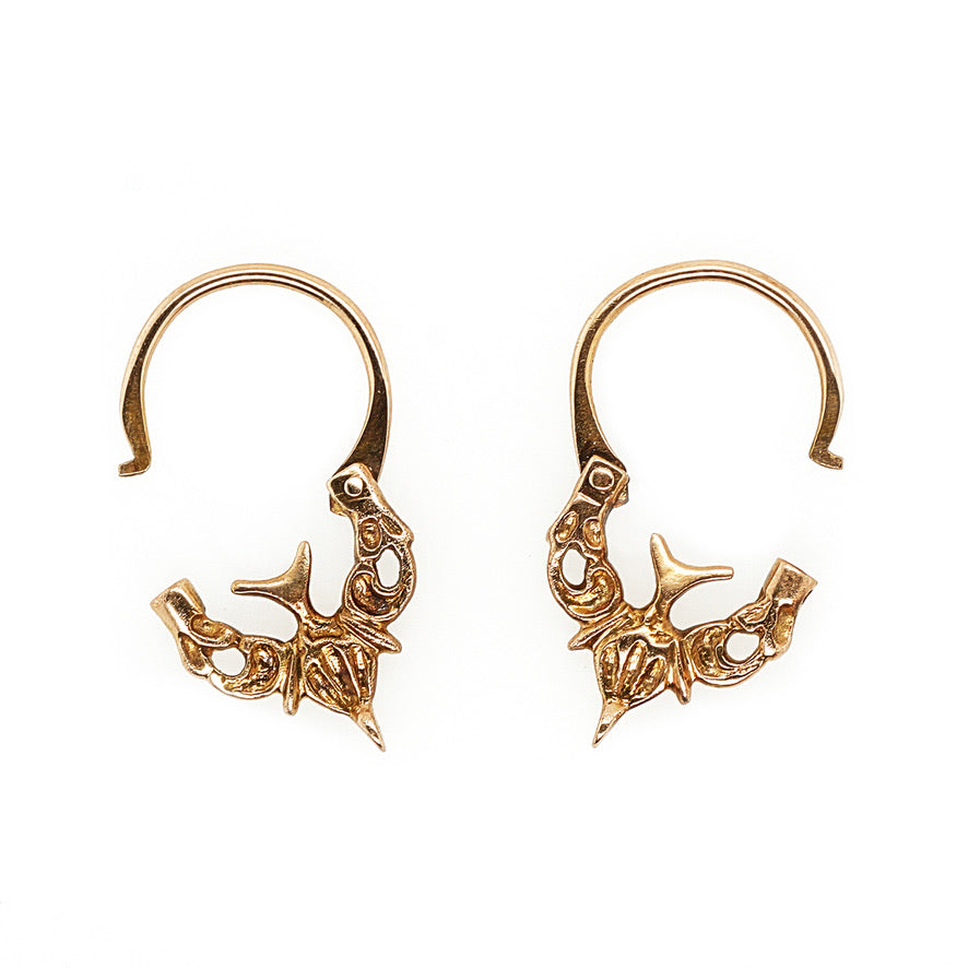 Italian Hoop Earrings-Charlotte Sayers Antique Jewellery