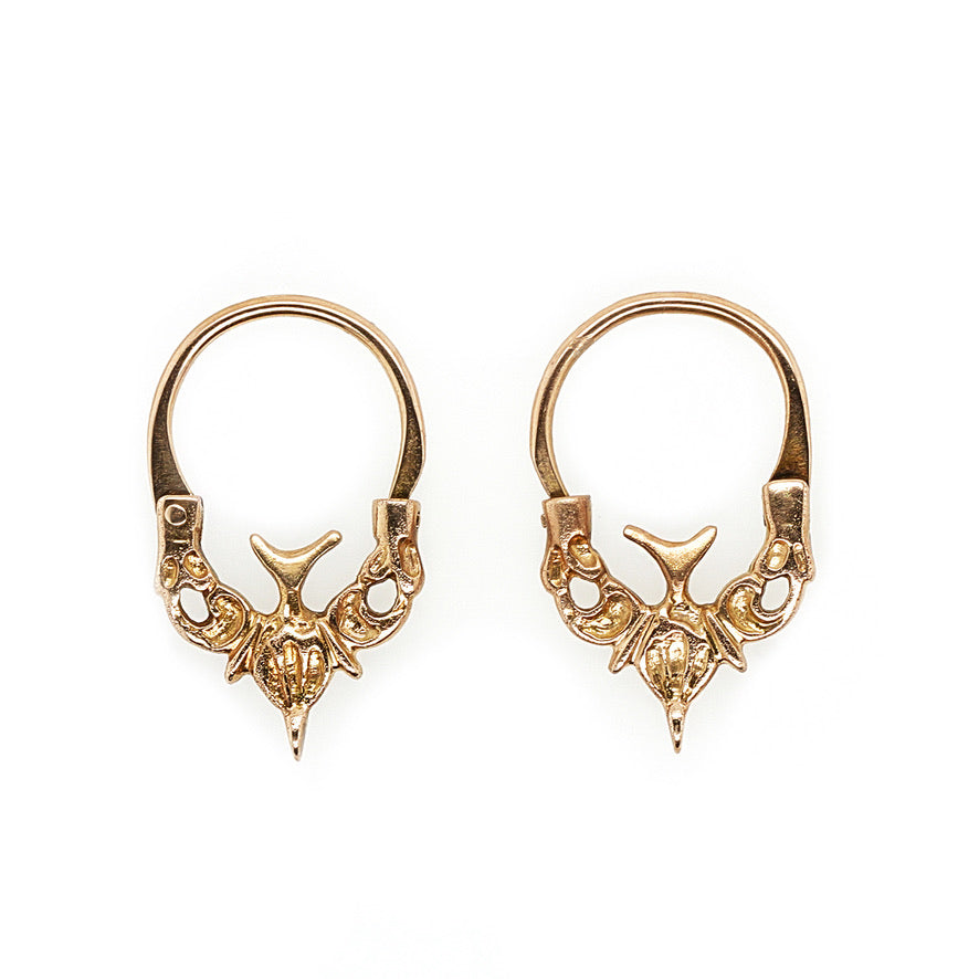 Italian Hoop Earrings-Charlotte Sayers Antique Jewellery