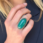 Jensen Chrysoprase Ring-Charlotte Sayers Antique Jewellery