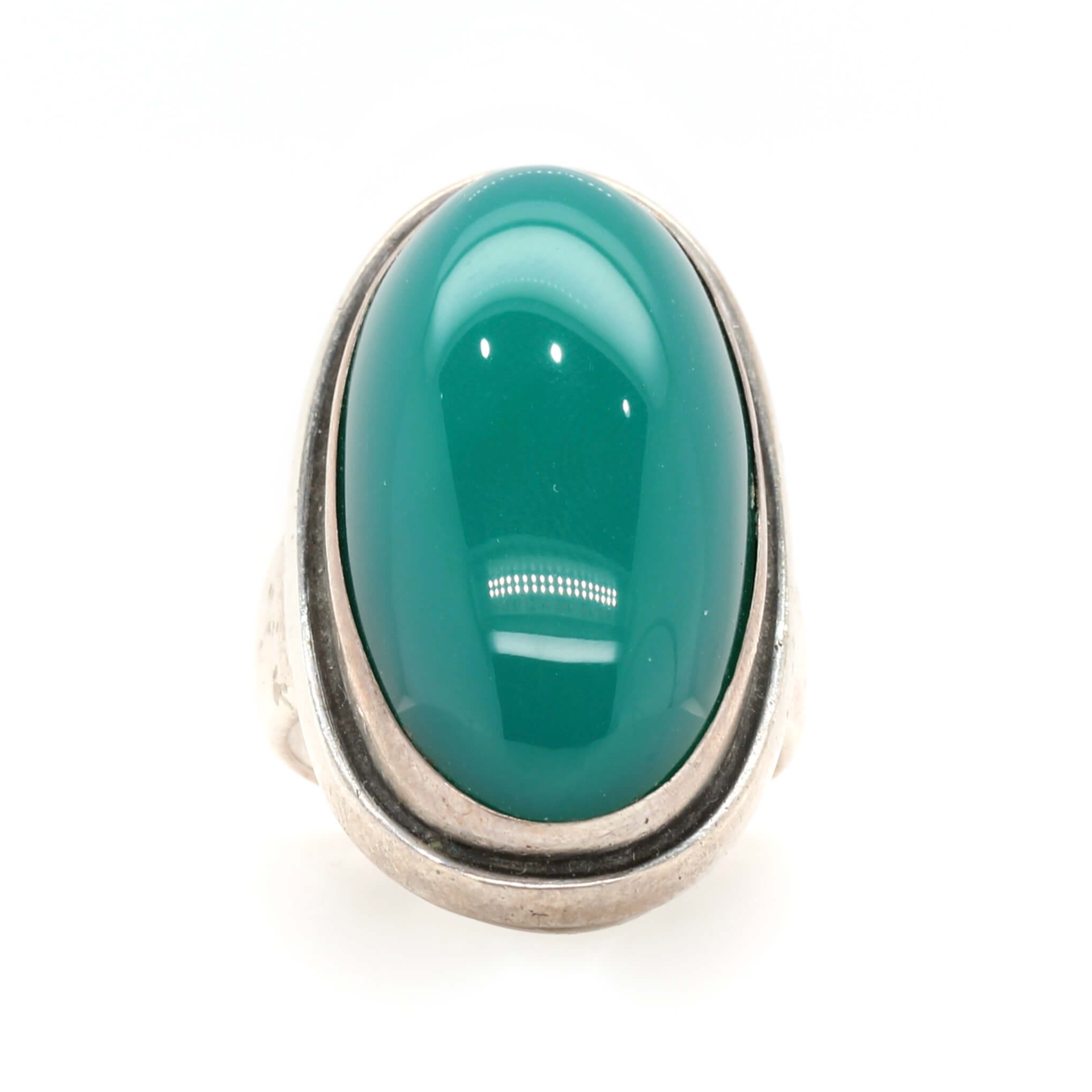 Jensen Chrysoprase Ring-Charlotte Sayers Antique Jewellery