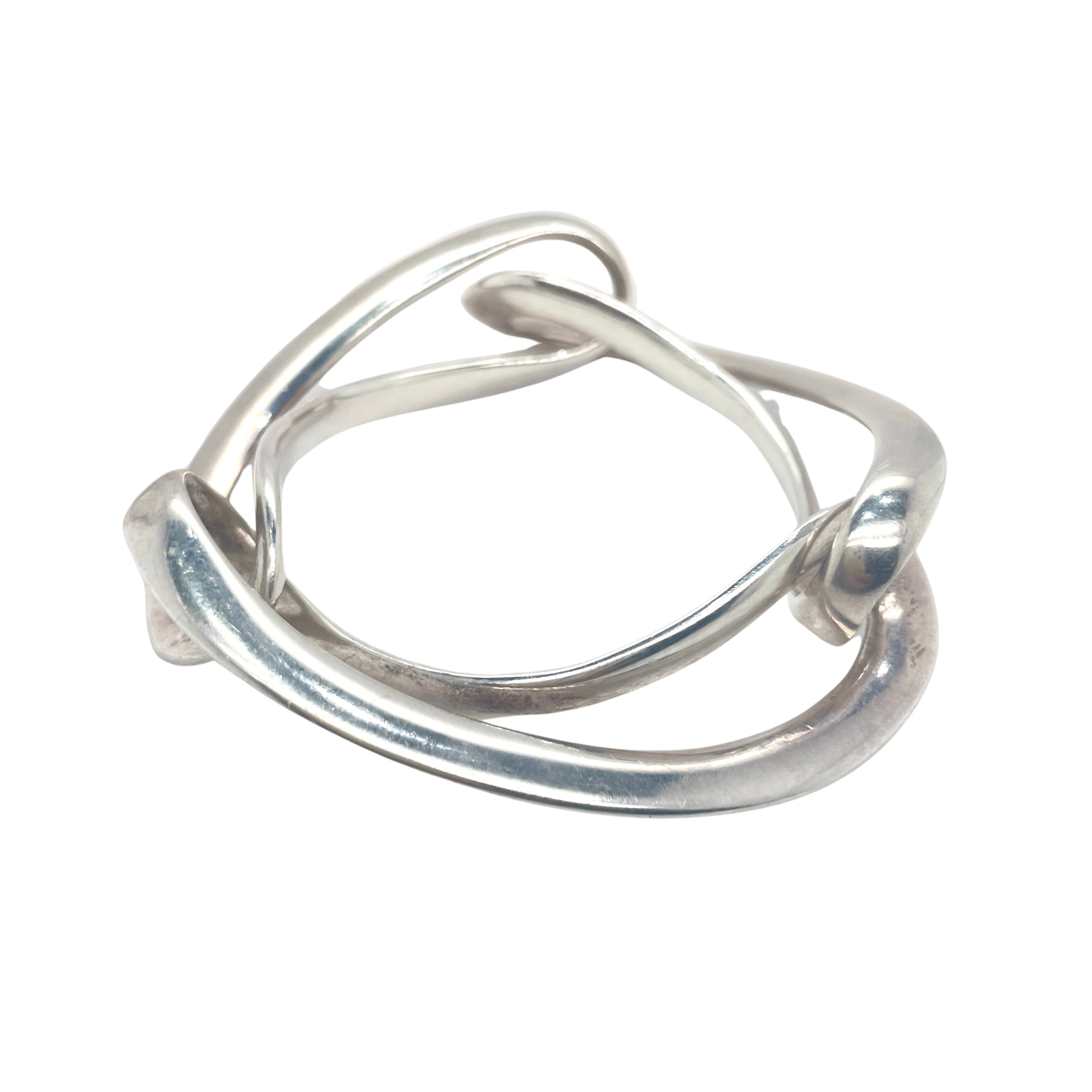 Jensen Silver Bangle-Charlotte Sayers Antique Jewellery