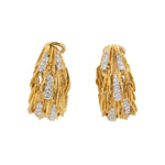 Kutchinksy Diamond & Gold Hoop Earrings-Charlotte Sayers Antique Jewellery