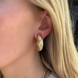 Kutchinsky Diamond Hoop Earrings-Charlotte Sayers Antique Jewellery