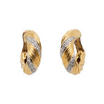 Kutchinsky Diamond Hoop Earrings-Charlotte Sayers Antique Jewellery