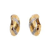 Kutchinsky Diamond Hoop Earrings-Charlotte Sayers Antique Jewellery