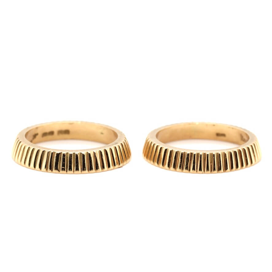 Kutchinsky Gold Band Rings-Charlotte Sayers Antique Jewellery