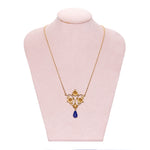 Lapis Lazuli Lavalier Pendant-Charlotte Sayers Antique Jewellery
