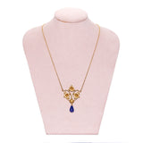 Lapis Lazuli Lavalier Pendant-Charlotte Sayers Antique Jewellery
