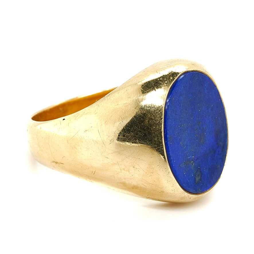 Lapis Lazuli Signet Ring-Charlotte Sayers Antique Jewellery