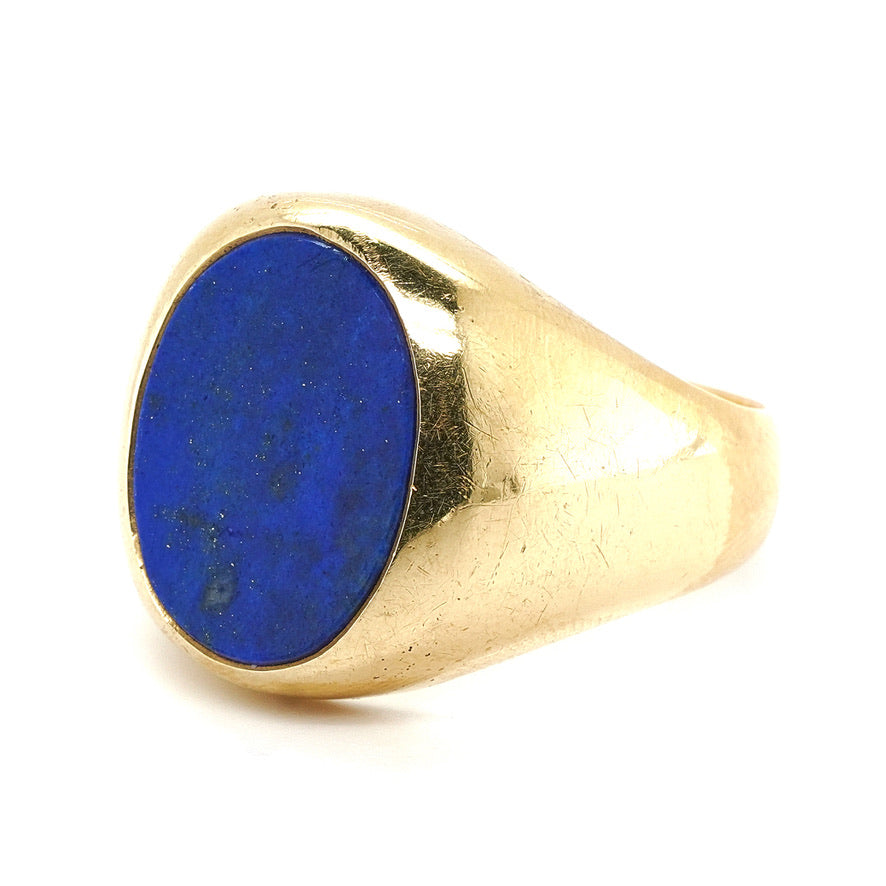 Lapis Lazuli Signet Ring-Charlotte Sayers Antique Jewellery