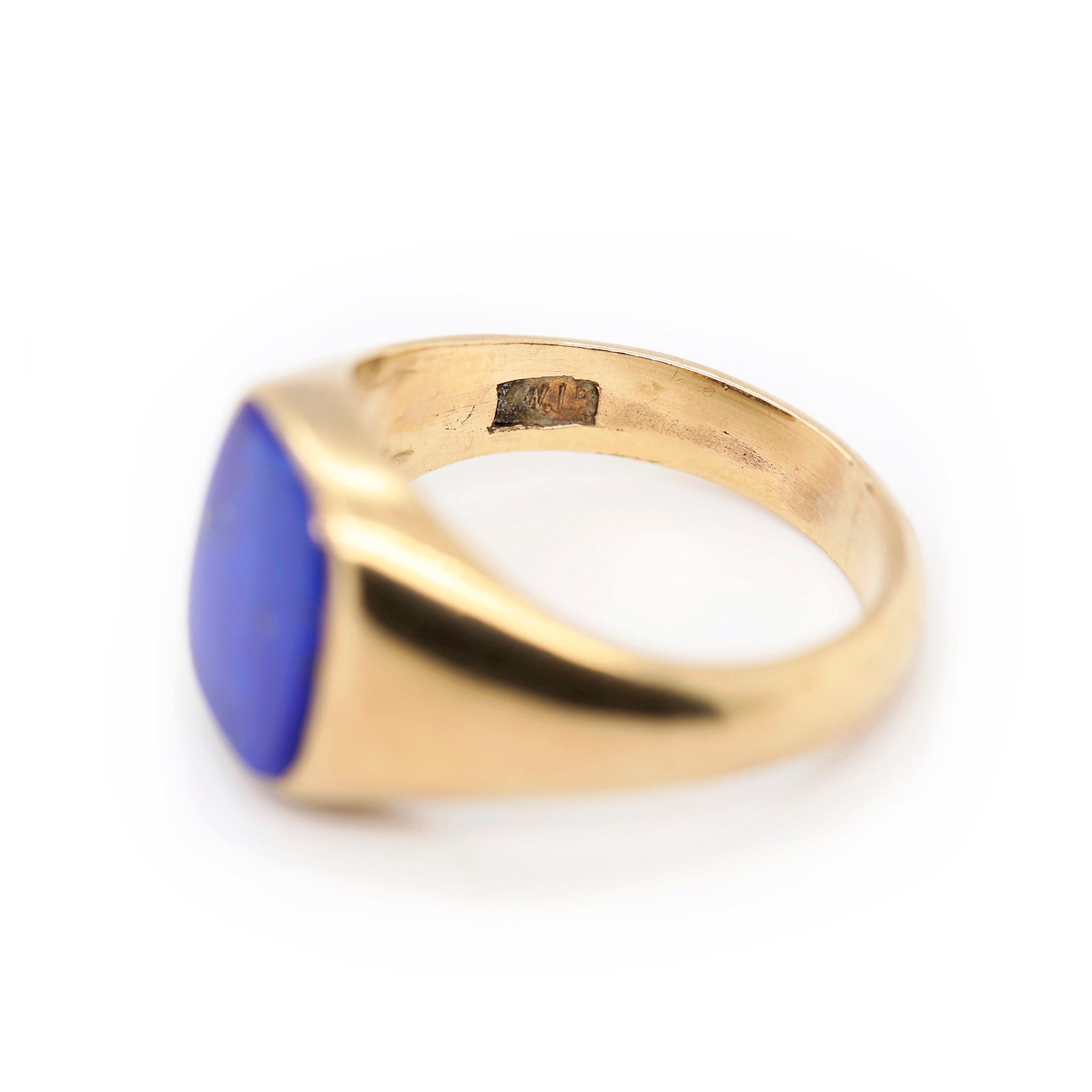 Lapis Lazuli Signet Ring-Charlotte Sayers Antique Jewellery