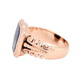 Lapis Signet Style Ring-Charlotte Sayers Antique Jewellery