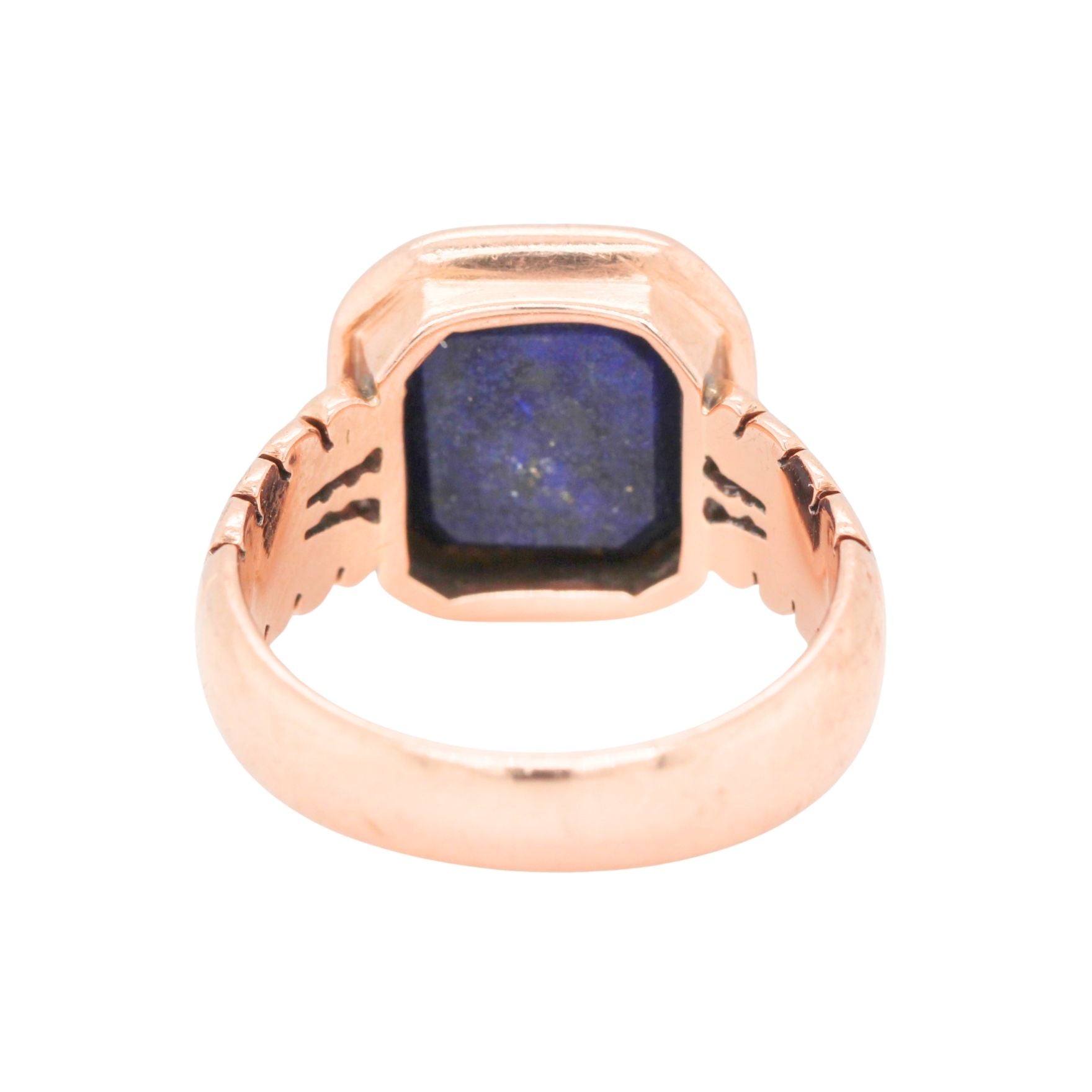 Lapis Signet Style Ring-Charlotte Sayers Antique Jewellery