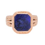 Lapis Signet Style Ring-Charlotte Sayers Antique Jewellery