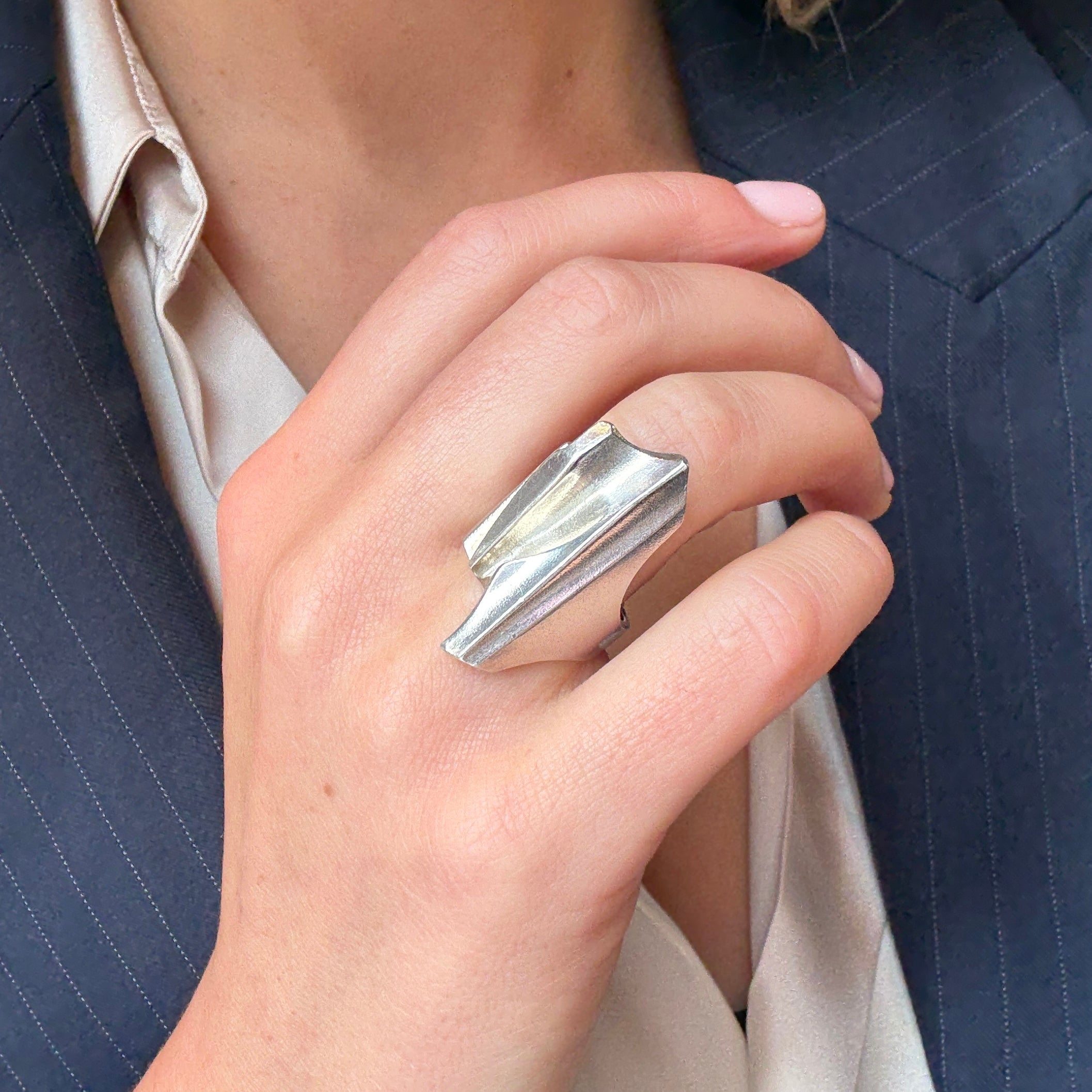 Lapponia Silver Ring-Charlotte Sayers Antique Jewellery