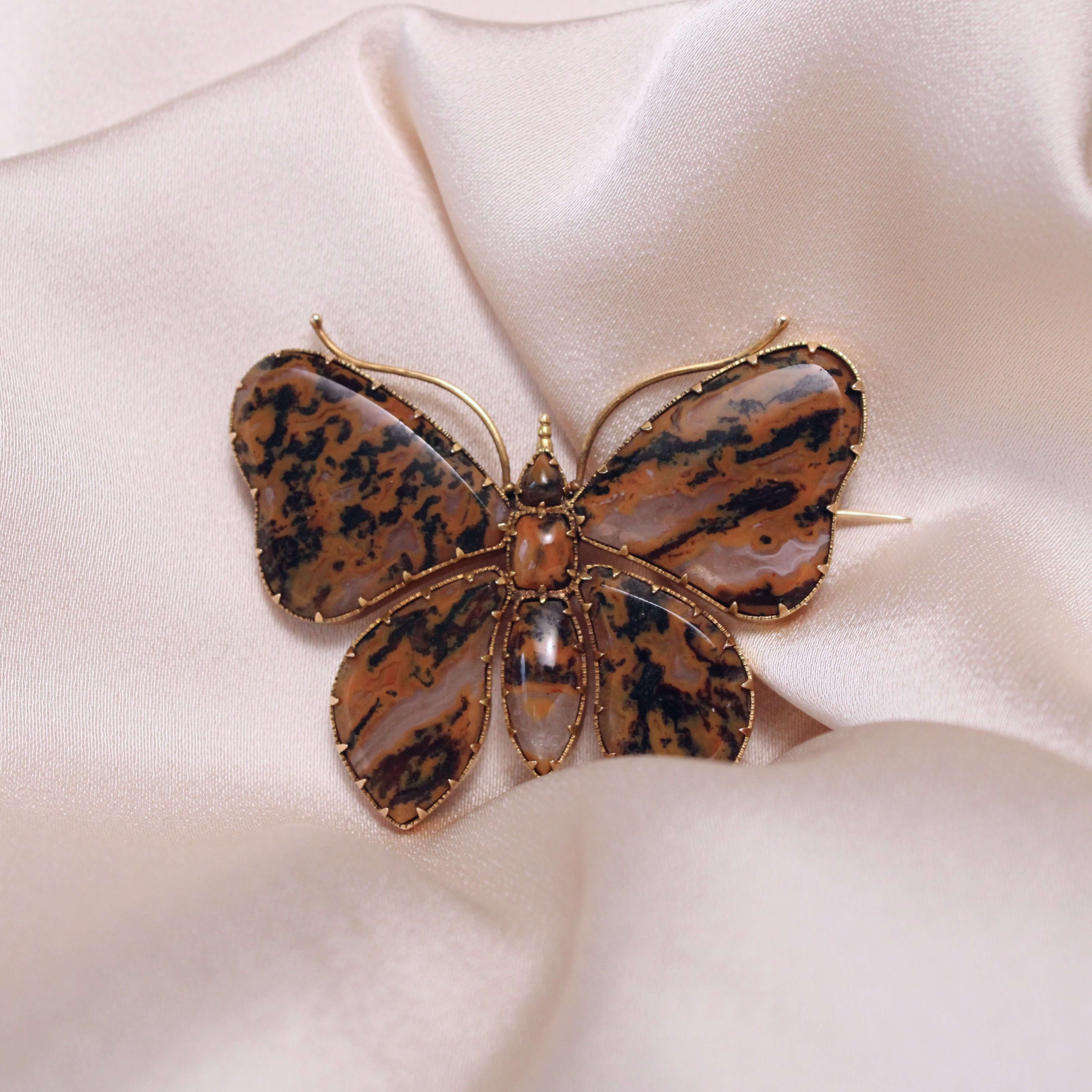 Late Georgian Butterfly Brooch-Charlotte Sayers Antique Jewellery