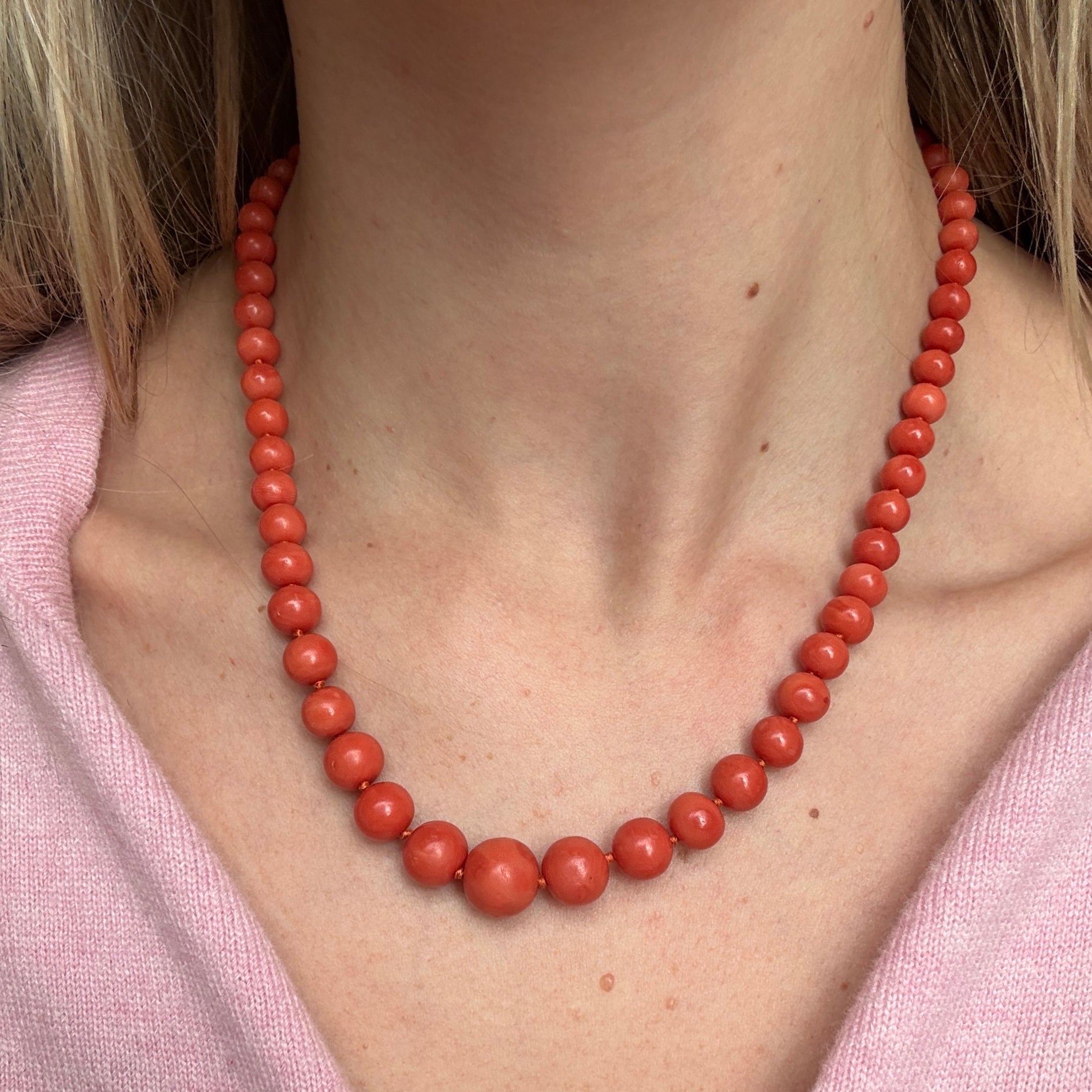 Late Georgian Coral Necklace-Charlotte Sayers Antique Jewellery