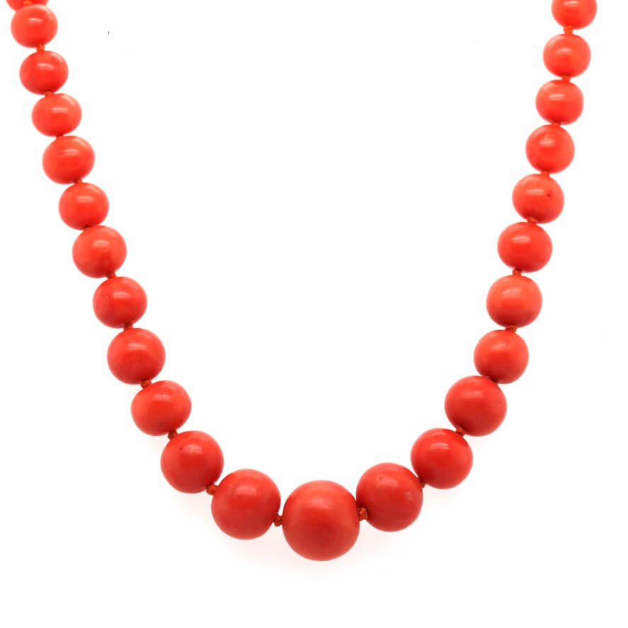 Late Georgian Coral Necklace-Charlotte Sayers Antique Jewellery