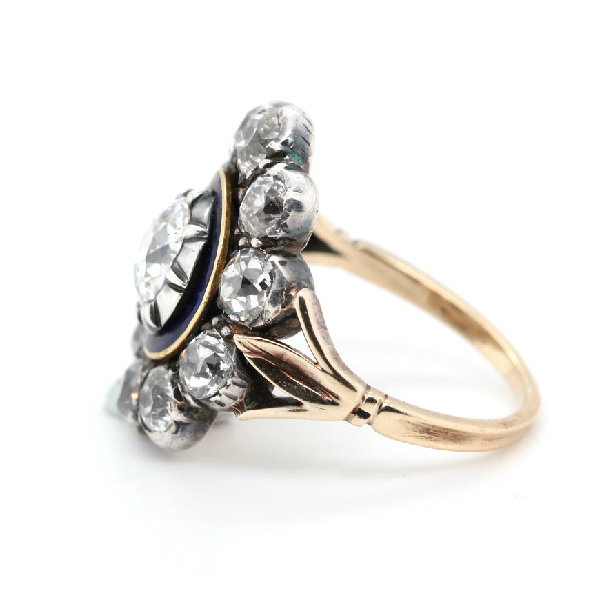 Late Georgian Diamond Cluster Ring-Charlotte Sayers Antique Jewellery