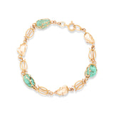 Late Victorian Turquoise and Pearl Bracelet-Charlotte Sayers Antique Jewellery