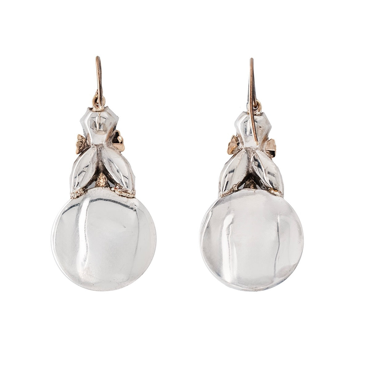Lazarus Paste Earrings-Charlotte Sayers Antique Jewellery