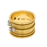 Leo de Vroomen Diamond Band Ring-Charlotte Sayers Antique Jewellery