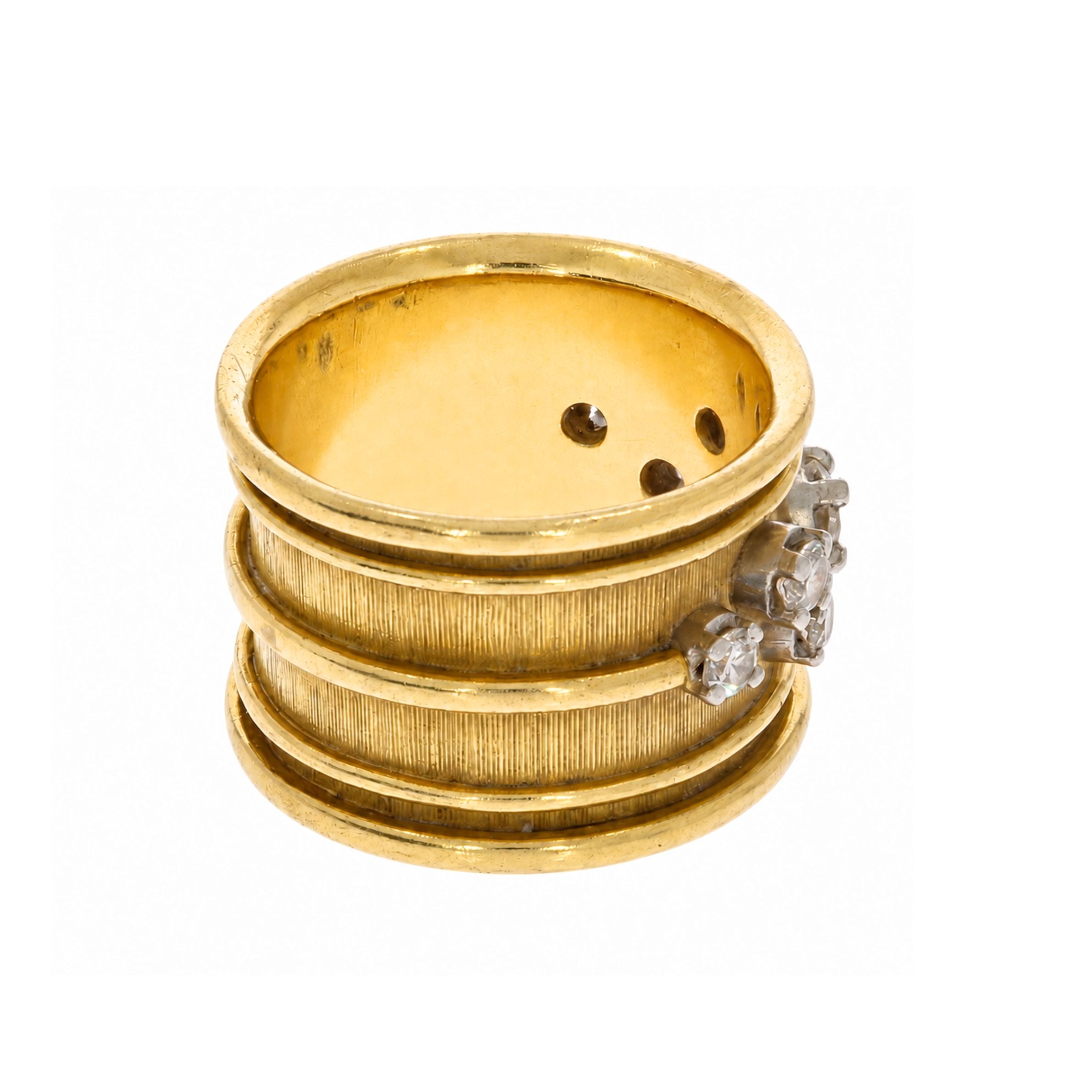 Leo de Vroomen Diamond Band Ring-Charlotte Sayers Antique Jewellery