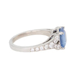 Light Sapphire and Diamond Ring-Charlotte Sayers Antique Jewellery