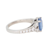 Light Sapphire and Diamond Ring-Charlotte Sayers Antique Jewellery
