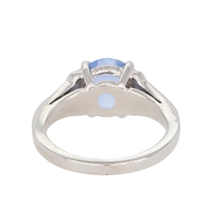 Light Sapphire and Diamond Ring-Charlotte Sayers Antique Jewellery