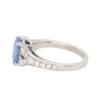 Light Sapphire and Diamond Ring-Charlotte Sayers Antique Jewellery