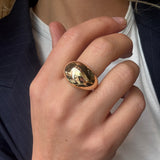 Links Gold Bombé Ring-Charlotte Sayers Antique Jewellery