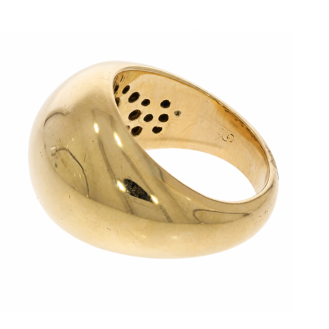 Links Gold Bombé Ring-Charlotte Sayers Antique Jewellery