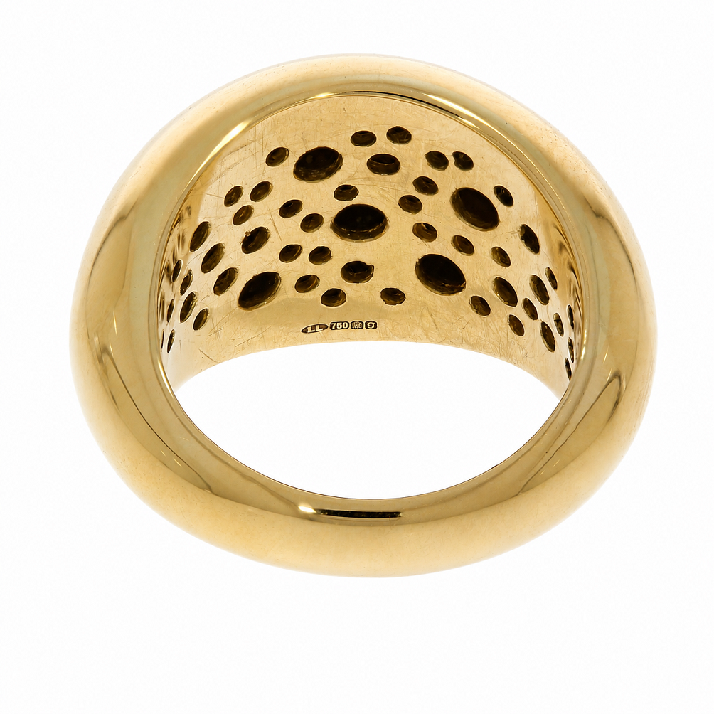 Links Gold Bombé Ring-Charlotte Sayers Antique Jewellery