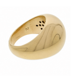 Links Gold Bombé Ring-Charlotte Sayers Antique Jewellery