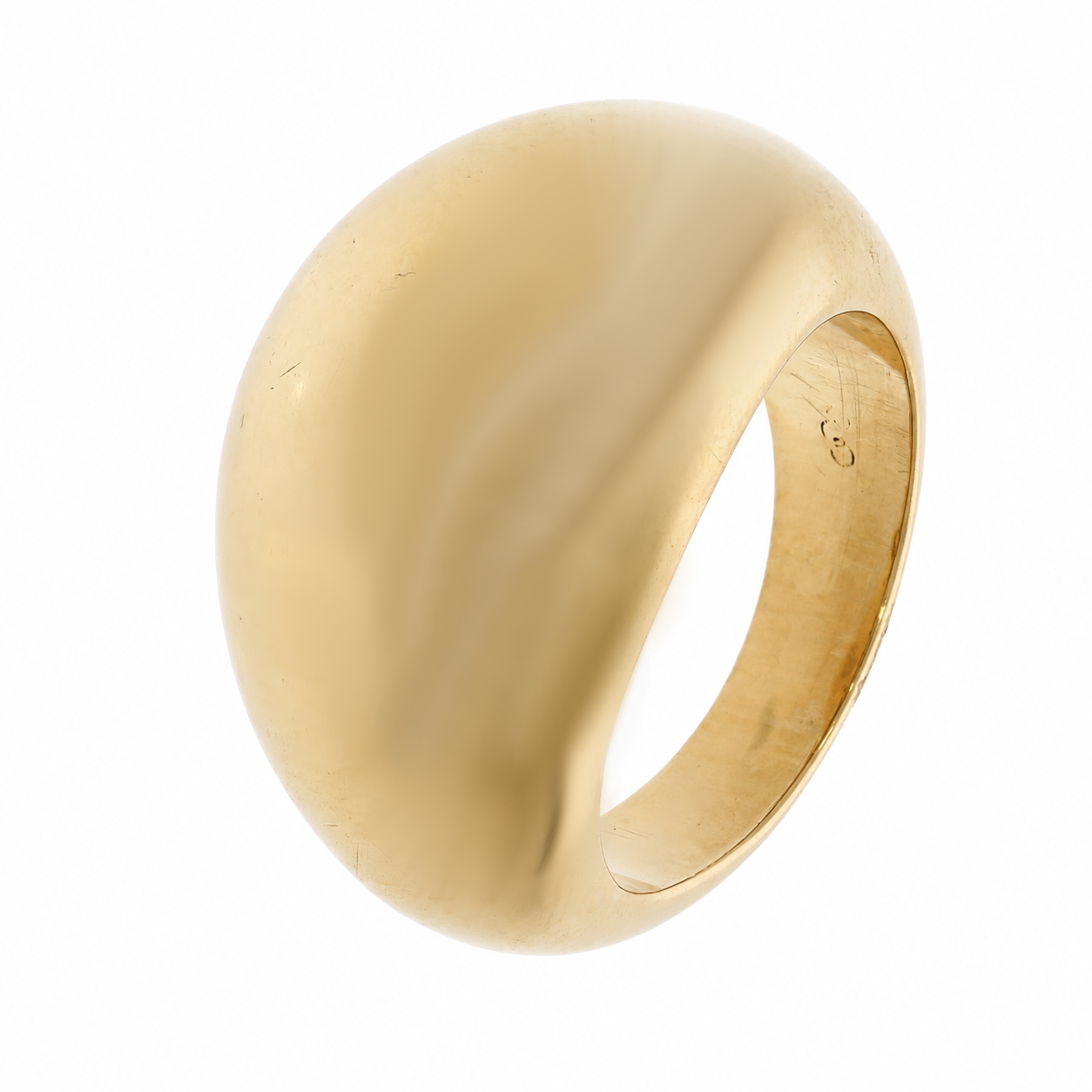 Links Gold Bombé Ring-Charlotte Sayers Antique Jewellery