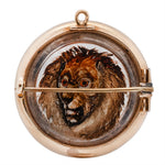 Lion Essex Crystal Brooch / Pendant-Charlotte Sayers Antique Jewellery