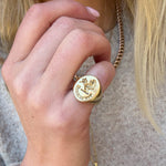 Lion Signet Ring-Charlotte Sayers Antique Jewellery