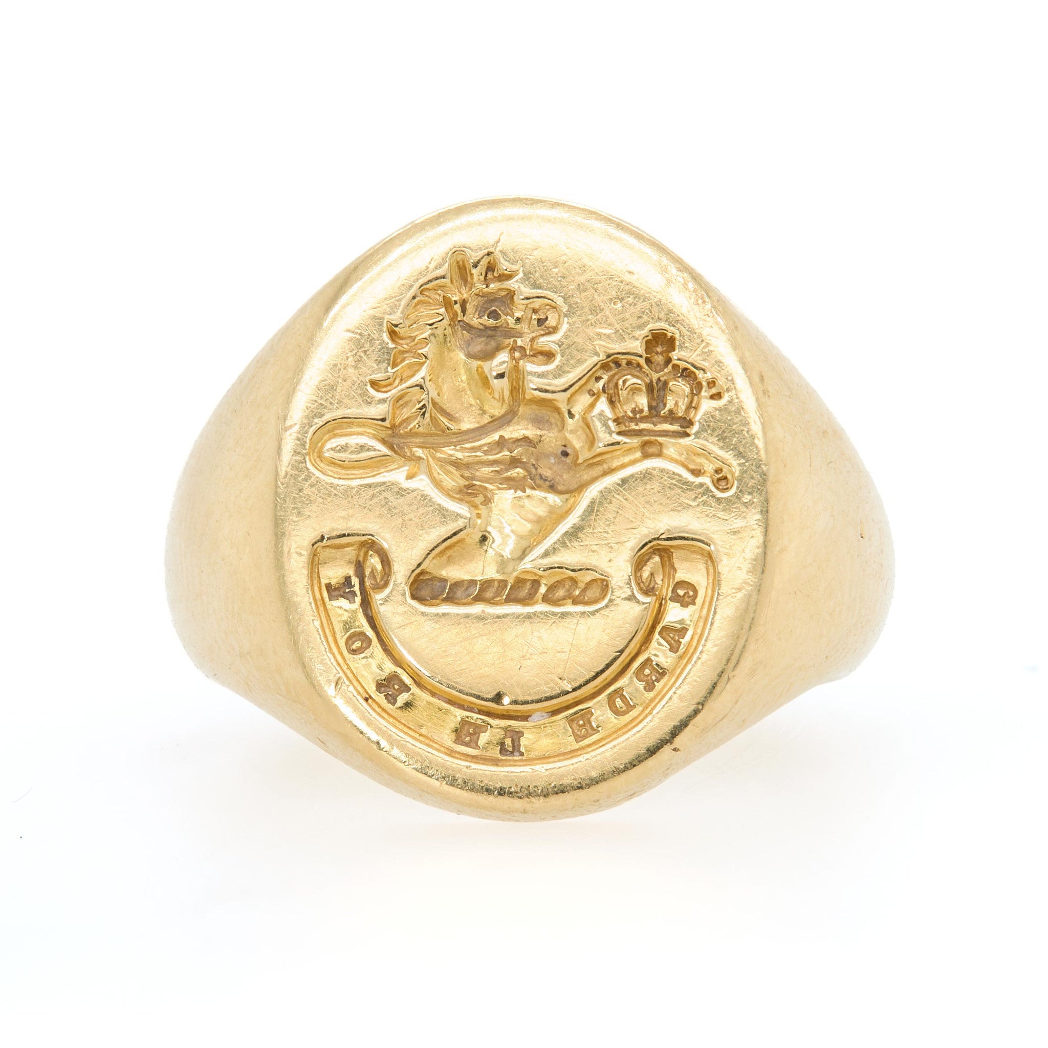 Lion Signet Ring-Charlotte Sayers Antique Jewellery